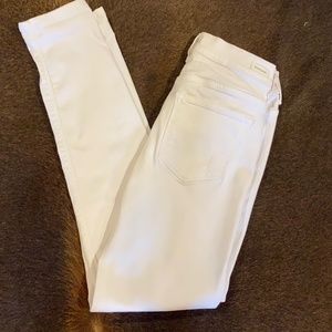 Sneak Peak Distressed White Jeans